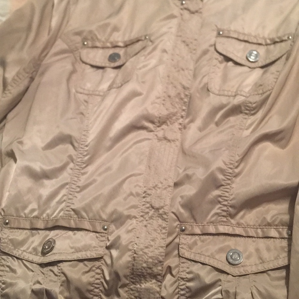 WHBM Zip + Button Jacket with Ruffled Collar - Picture 6 of 12